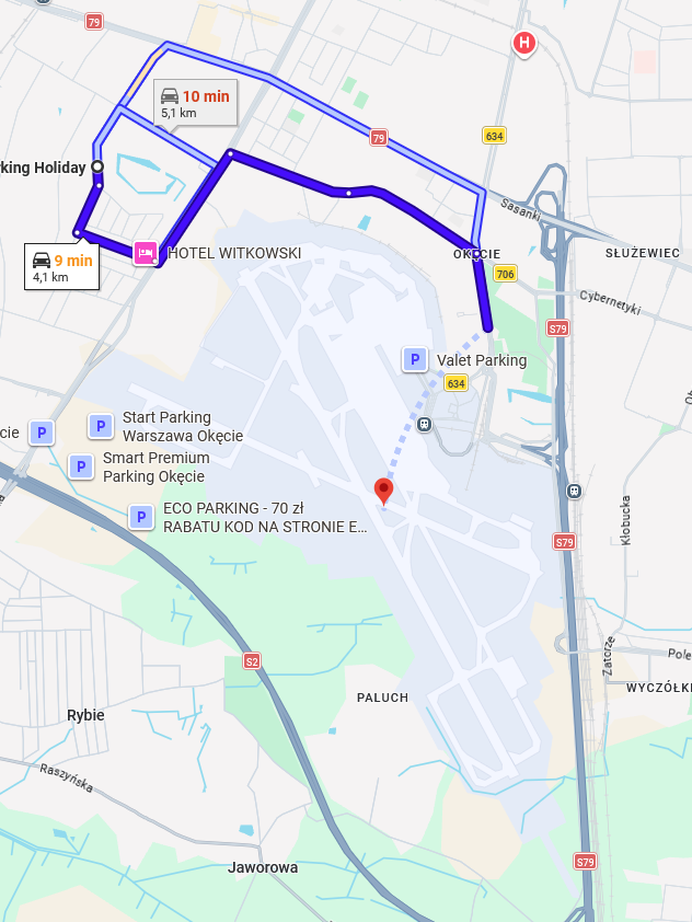 Mapa dojazdu - Parking Holiday
