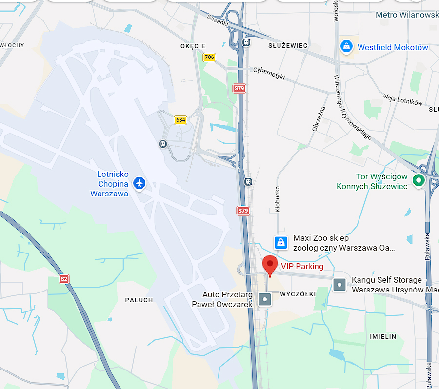Mapa dojazdu - VIP PARKING