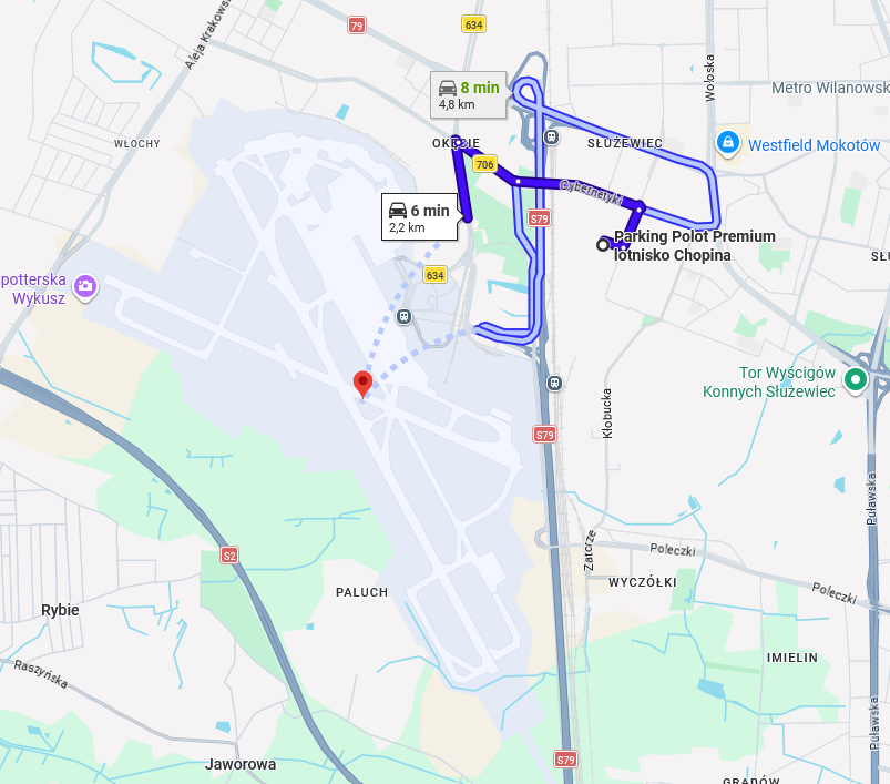 Mapa dojazdu - Parking Polot