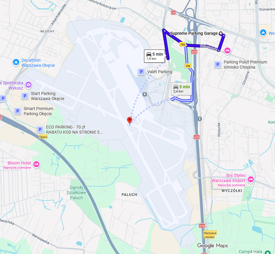Mapa dojazdu - Parking Smart Supreme Garage