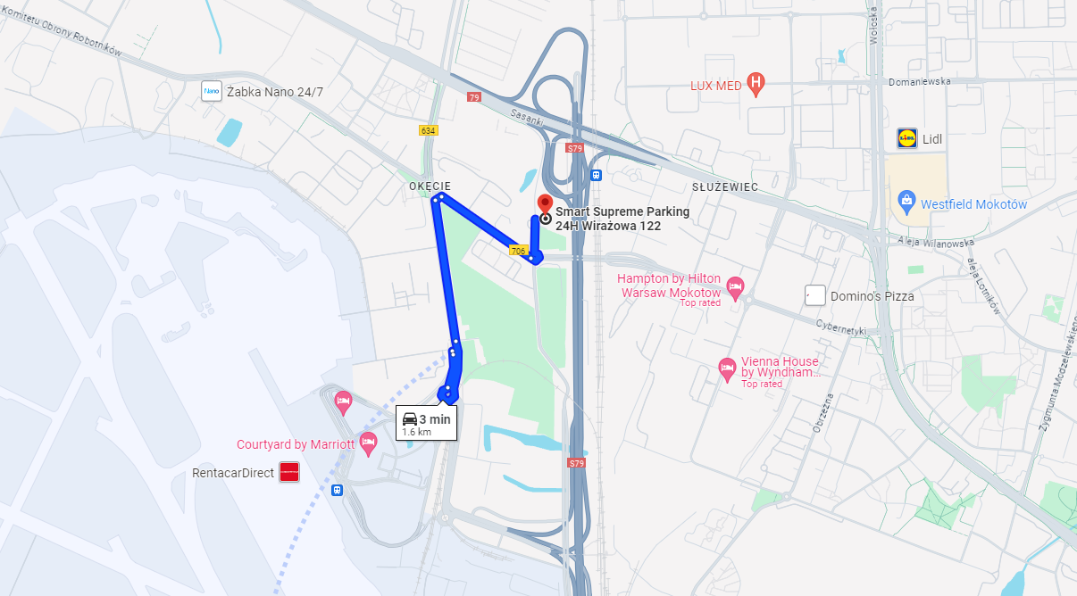 Mapa dojazdu - Parking Smart Supreme